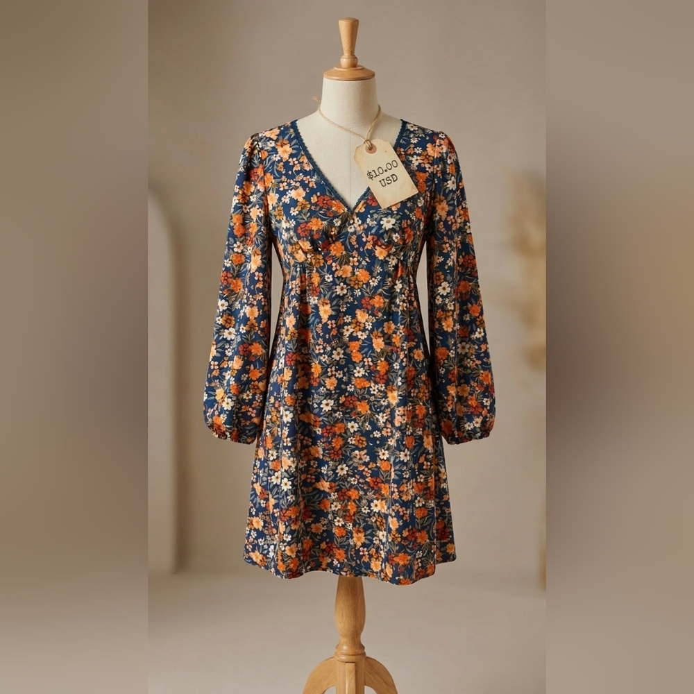 Women's SHEIN Black Floral Dress Size 6